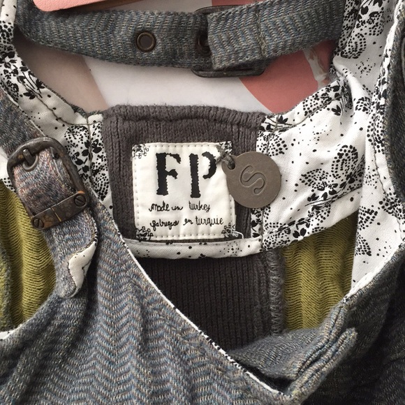 sale FREE PEOPLE denim-like wrinkled dress - Picture 3 of 8